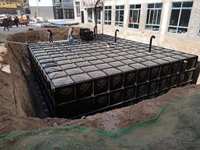 Réservoir d'eau composite BDF souterrain, assemblé par boulons, structure anticorrosion et étanche, pour stockage enterré et applications incendie