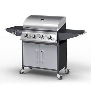 Tùy chỉnh thép không gỉ ngoài trời gas BBQ nướng 4 + 1 Burner Side Burner bảng với tủ - Product Image 2