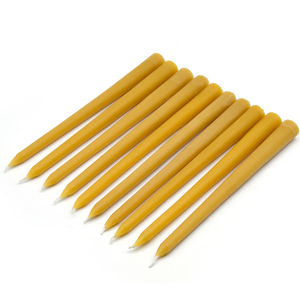 Alta calidad Valentines Home Decor 100% velas de mesa cónicas de cera de abeja sumergidas a mano pura - Product Image 4