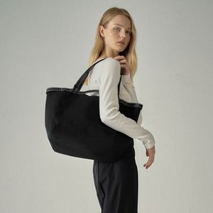 New Tide Lazy Style Simple <b>Large</b> Capacity Thickened Tote Canvas Handheld Shopping One Shoulder Women's Student School Bag - Product Image 6