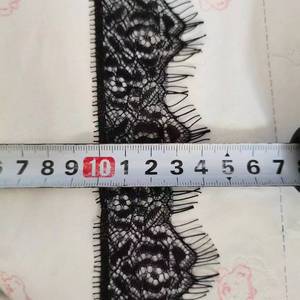 3 Mét/gói Chiều Rộng 8Cm Trắng Đen Không Đàn Hồi <span class=keywords><strong>Double</strong></span> <span class=keywords><strong>Edge</strong></span> Ren Trim Lông Mi Ren Pháp - Product Image 6