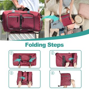 <b>Water</b>-resistant 65L Foldable Travel Duffle Bag <b>for</b> <b>Women</b> Large Overnight Duffel Bags with <b>Shoe</b> Compartment - Product Image 5