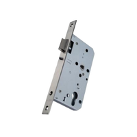 Corps de serrure à mortaise à rouleau unique en acier inoxydable 304, 55 mm de déport, résistant au feu, étanche, antivol, durable