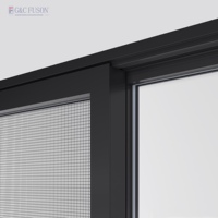 Ventana abatible de aluminio de doble acristalamiento para cocina de China, apertura Horizontal, rotura térmica, aleación deslizante, persianas de acero inoxidable