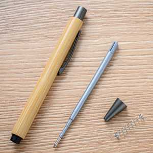 Gun Gray Accessories ECO Bamboo Ballpoint <b>Pen</b> Creative Press Wood with Laser logo Customized Advertising Wholesale GiftCreative - Product Image 4