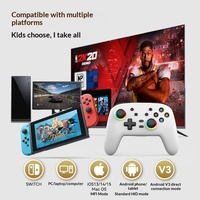 Mando de Juego Inalámbrico para Switch, PC, Android y Teléfonos Móviles con Sensor de Seis Ejes y Motores de Doble Vibración