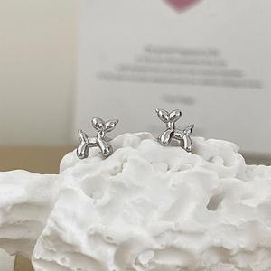 Pendientes de Plata de Ley S925 con Forma de Oreja de Cachorro, Pendientes de Hueso de Oreja de Perro Globo, Diseño Simple, Personalidad, Nicho, Lindos, Compactos y Modernos - Product Image 1