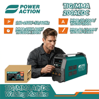 Soudeuse à inverter TIG/MMA200 ACDC, 160-250V, large plage de tension, IGBT AC DC, machine à souder double fonction TIG MMA pour le soudage de l'aluminium