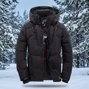 Custom New Design Men's Puffer Jacket Padded Down Coat Bubble Jacket <b>Windproof</b> for Warm Winter - Product Image 2