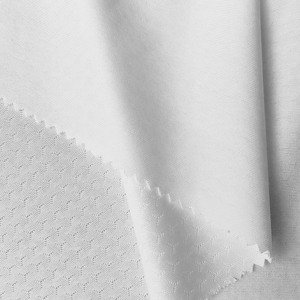 Tessuto Jacquard 100% Poliestere per Maglie da <span class=keywords><strong>Calcio</strong></span> 165cm 125gsm Tessuto a <span class=keywords><strong>Maglia</strong></span> Bianco ad Asciugatura Rapida per T-Shirt da Ragazza - Product Image 4