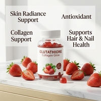Gummies OEM au glutathion et au collagène saveur fraise – Complément sous marque privée pour l'éclat de la peau, le soutien des cheveux et des ongles