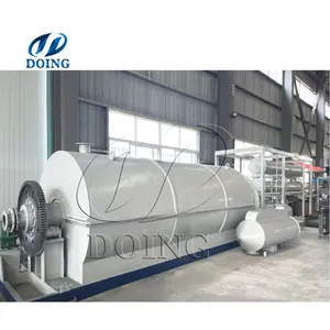 Doing Group Waste Tire/Plastic/Oil Sludge latest technology pyrolisys plant for recycling tire hot business