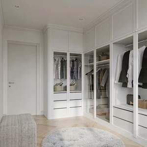 YALIG Whole House Furniture Design and Manufacturing Modern White Minimalist Walk in <b>Wardrobes</b> - Product Image 6