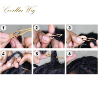 Kit d'outils pour dreadlocks, outil pour dreadlocks instantanés, aiguille à crochet pour tresses, aiguilles à tresser pour cheveux humains