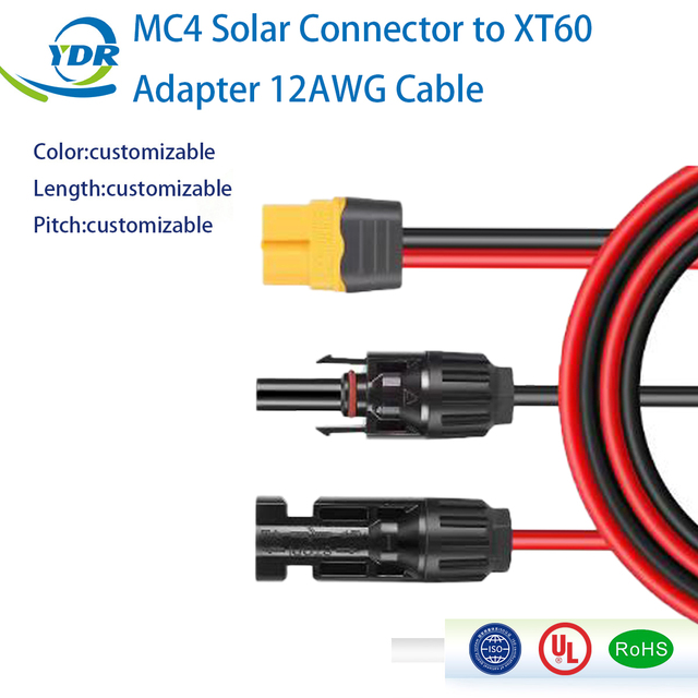High Quality Ip68 Solar Panel Connector MC Four to XT60 Extension PV Cable  Wiring Harness Kit