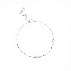 Bracelet à breloques superposées en argent sterling 925 avec perles étoiles en zircon Lanshang pour femmes, décontracté et idéal pour un cadeau - Product Image 2