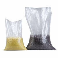 Sac tissé en PP transparent pour granulés de plastique et résine, contenu visible, vente en gros