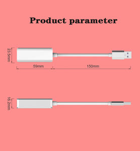 Convertidor de Red Gigabit USB 3.0 a RJ45, Adaptador Ethernet LAN USB RJ45 de 1000mbps para Laptop, Cableado Interno/Externo - Product Image 2