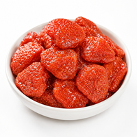 HBEUNDAS Fraise entière lyophilisée faible en sucre, fruit conservé, doux, sain, naturel, en vrac, emballage sous vide, collation