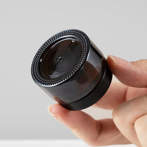 Thiết kế mới 15g 30g 1/2oz 1oz sang trọng UV nhỏ hổ phách lọ thủy tinh với kết cấu đính cườm cơ sở cho Kem mắt & mỹ phẩm - Product Image 1