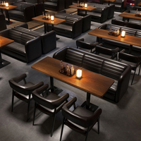 Mobilier pour restaurant occidental, salon chicha, barbecue, café, table et chaise de bar, club de nuit musical, discothèque, KTV, canapé de cabine
