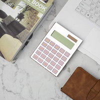 Fournitures de bureau Accessoires de bureau pour étudiants Calculatrice de compte acrylique avec miroir rose