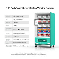Máquina Expendedora Totalmente Automática 24 Horas de Autoservicio sin Efectivo Refrigerador Inteligente Combinado para Bebidas y Snacks