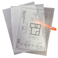 Plotter CAD, película de dibujo, película de impresión de inyección de tinta de dibujo de ingeniería translúcida mate de doble cara, 75 micras y 100 micras