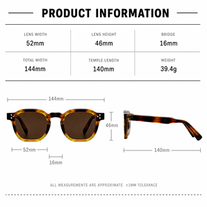 Occhiali da Sole Retrò Sunray con Montatura Leggera in PC e Lenti AC, Stile Panto Arrotondato Quadrato, Occhiali da Vista alla Moda per Donne, Ideali per Vacanze e Uso Quotidiano - Product Image 3