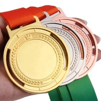 Médaille sportive en métal avec logo personnalisé, médailles et rubans sportifs, médaille vierge avec logo de trophée