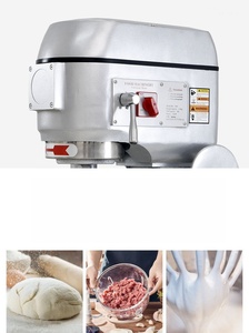 Mélangeur planétaire commercial 10L/20L/30L, mélangeur à pâte robuste avec 3 accessoires pour <span class=keywords><strong>boulangerie</strong></span> et pizzeria - Product Image 6