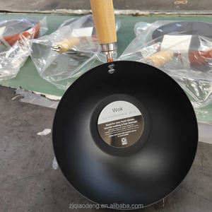 <span class=keywords><strong>En</strong></span> una pérdida, ollas chinas antiadherentes para cocinar, utensilios de cocina, <span class=keywords><strong>Wok</strong></span> antiadherente con mango de madera - Product Image 4