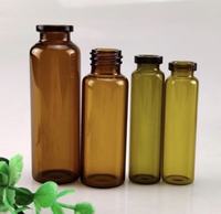 Flacons en verre transparent à bouchon serti, en borosilicate durable, pour l'emballage d'échantillons cosmétiques
