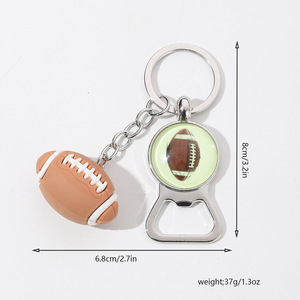 Multi Sport Ball <b>Keychain</b> <b>Bottle</b> <b>Opener</b> Football Basketball Soccer Baseball Tennis Keyring Cool Gift for Sports Enthusiasts - Product Image 6