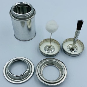 <span class=keywords><strong>Lata</strong></span> de Metal con Cuello Roscado y Cepillo para Adhesivo Químico de PVC, Impresión Offset, Tamaños de 2oz a 32oz - Product Image 5