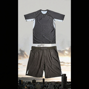 Ensemble de maillots et de spats MMA personnalisés pour adultes, extensibles, respirants et légers, avec impression par transfert thermique, Rash Guard BJJ pour Grappling NO GI Fight - Product Image 3