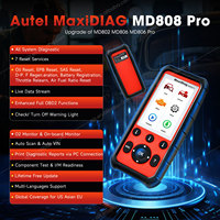 Autel Official Store MaxiDiag MD808 PRO Car OBD2 Escáner Lector DE CÓDIGO DE VEHÍCULO Sistema completo Herramienta de escaneo de diagnóstico Actualizado de MD806