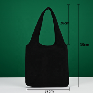 กระเป๋าช้อปปิ้งผ้าแคนวาสแฟชั่นรักษ์โลก พิมพ์โลโก้ตามสั่ง มีช่องซิปด้านหน้า พับเก็บได้ มีหูหิ้ว สำหรับสุภาพสตรี - Product Image 6