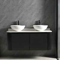 Meuble de salle de bain rectangulaire moderne en MDF avec fonction résistante à l'eau