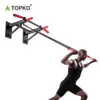Barra de dominadas de pared TOPKO, barra de ejercicio para interiores, barra de barbilla, multifunción, puerta montada en la pared, barra Horizontal, equipo de Fitness