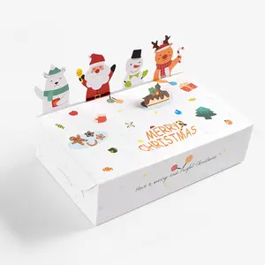 新着3Dカードメリークリスマスペーパーボックスクリスマスキャンディーボックスパーティー用品