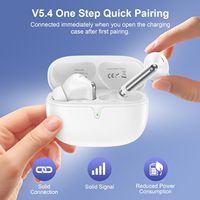 Écouteurs intra-auriculaires sans fil TWS S65 personnalisés avec logo OEM, puce JL V5.4, étanchéité IPX7, faible latence 20 ms, commande en gros