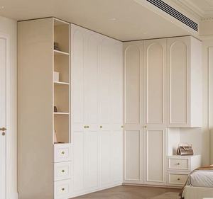 Sistema de Armario Moderno en Forma de L de Madera Sólida que Maximiza el Espacio, 5 Estantes de Exhibición, Almacenamiento Oculto, Ecológico y Duradero para <span class=keywords><strong>Dormitorio</strong></span> - Product Image 4