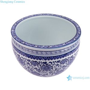 RZNV17-A <span class=keywords><strong>Pot</strong></span> <span class=keywords><strong>en</strong></span> céramique de Jingdezhen, bleu et blanc, motif de <span class=keywords><strong>lotus</strong></span> antique, <span class=keywords><strong>pot</strong></span> <span class=keywords><strong>en</strong></span> céramique - Product Image 5