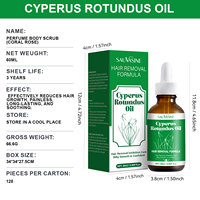 Minyak Cyperus Rotundus 60ml Penjualan Terlaris Lintas Negara, Minyak Pijat dengan Botol Pipet Biji untuk Menghilangkan Rambut & Kulit Halus Lembut