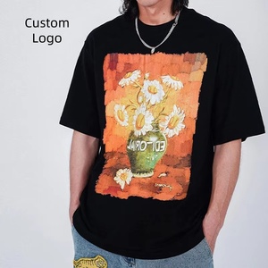 Nouveauté : T-shirt unisexe de luxe à col montant, personnalisable avec logo, coupe oversize, vierge, vente en gros pour hommes - Product Image 1