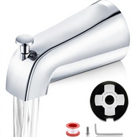 Robinet de baignoire chromé avec inverseur, à brancher, pour tuyau en cuivre de 1/2 pouce, en gros, depuis l'entrepôt américain, prêt à être expédié