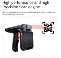 Lector/Escritor RFID UHF Inalámbrico 4G de 5.7 Pulgadas con Pantalla Táctil LCD, Material Plástico, Resistente al Agua IP65, Sistema Operativo Android para Identificación de Activos