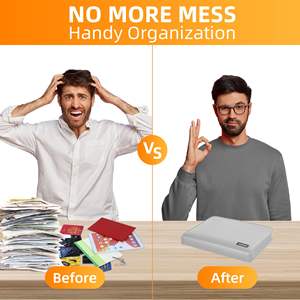 Organizador de Archivos Expandible con Cremallera de <span class=keywords><strong>12</strong></span> Bolsillos YIHUAXING, Almacenamiento de Documentos con Pestañas Ignífugo, Carpeta A4 Práctica - Product Image 5