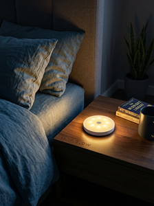 Circular rechargeable LED night <b>light</b> <b>with</b> adjustable three colour temperatures, eye-friendly bedside lamp, suitable for the bed - Product Image 6